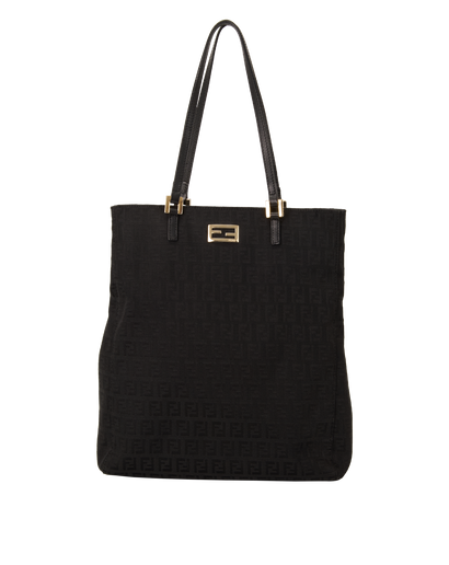 FF Zucca Tote, &pound;395, Handbags, Black, Fabric, Front view
